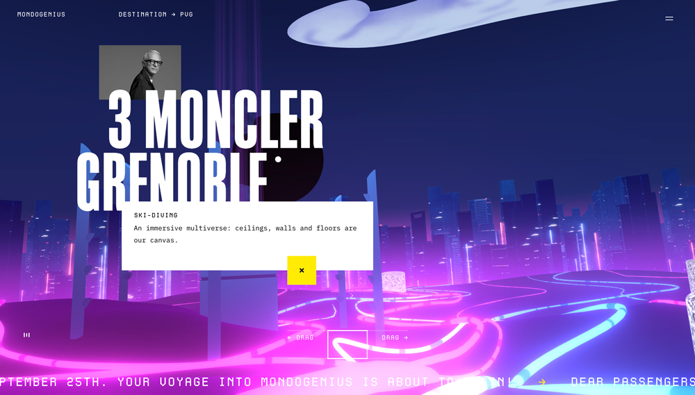 Mondogenius website interface welcome screen