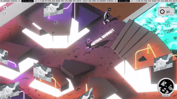 An overhead view of ComplexLand map