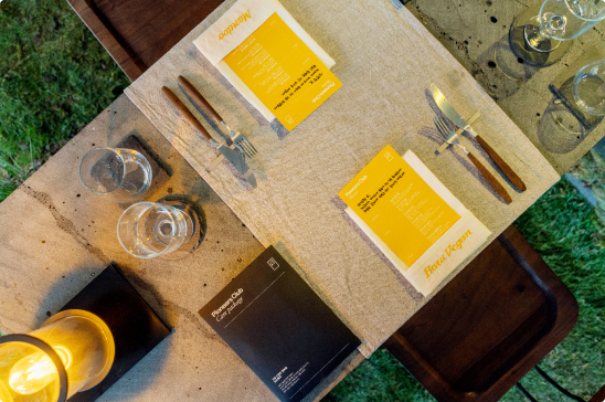A nice place setting at a dining table