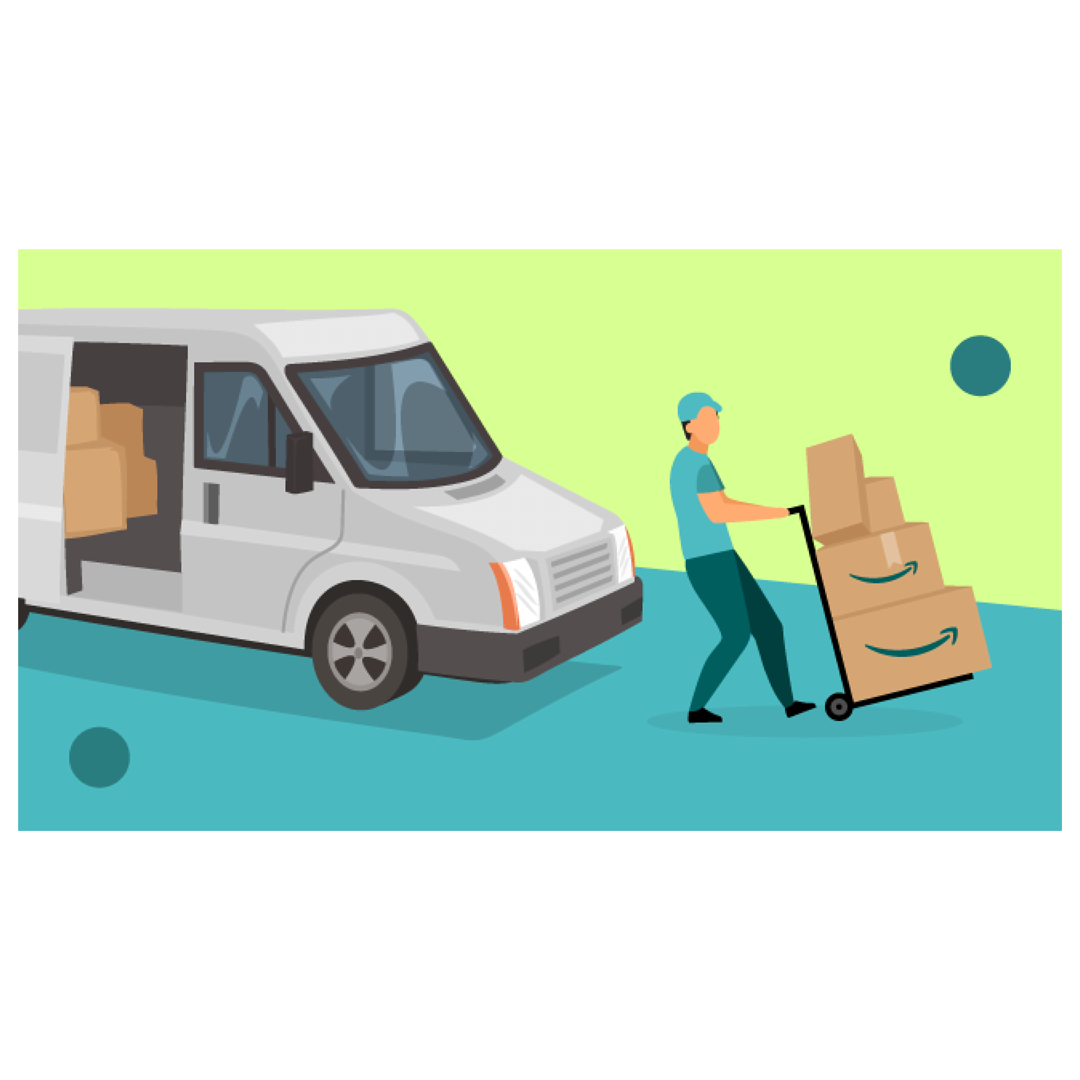 amazon operations unloading packages