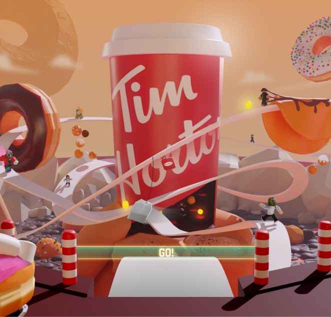 3d colorful world made from donuts and coffee