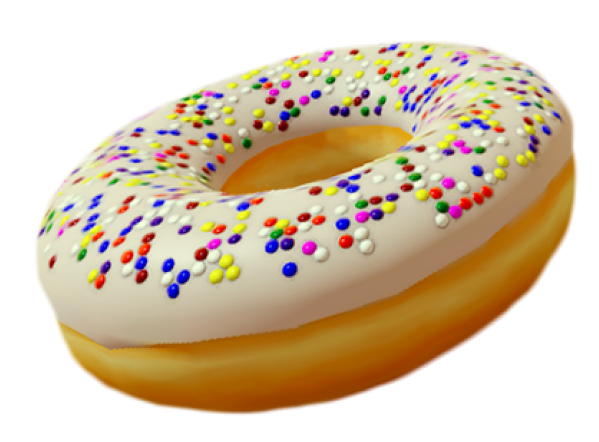 A sprinkled donut