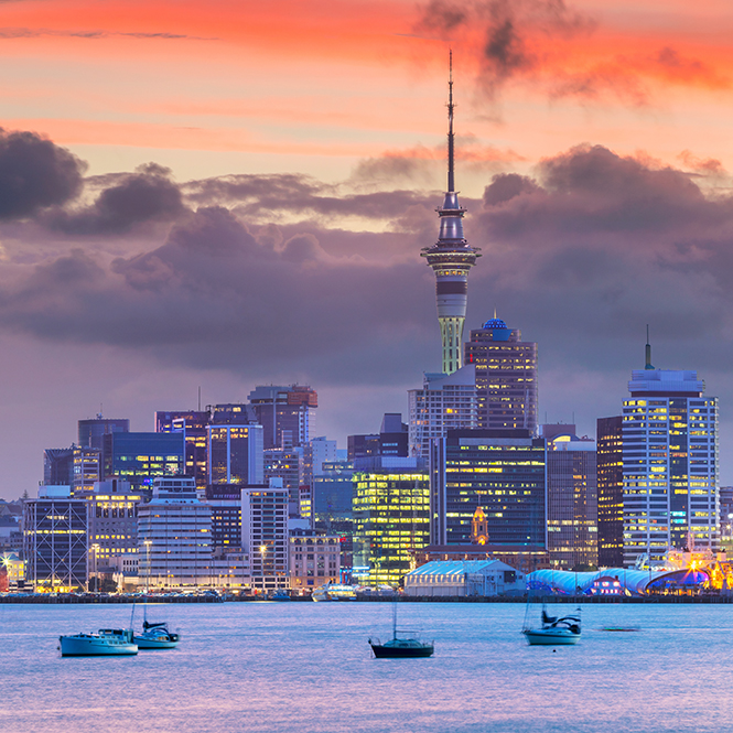 A skyline view of Auckland
