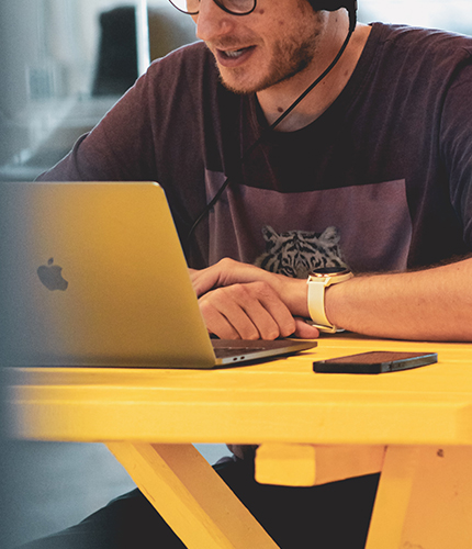 A person on a video call