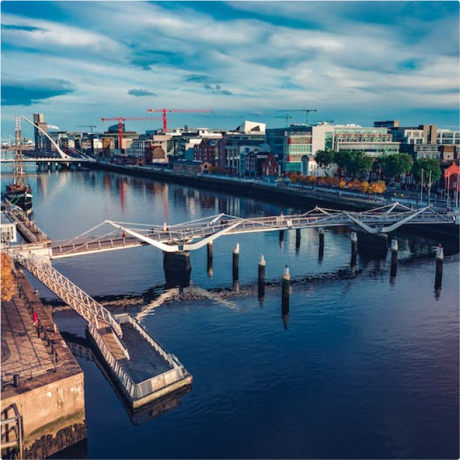 A skyline view of Dublin
