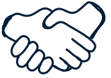 An illustration of two hands shaking