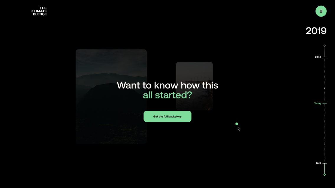 Climate Pledge website homepage
