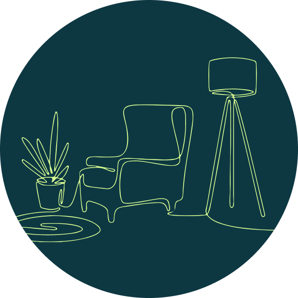 an illustrated furniture set