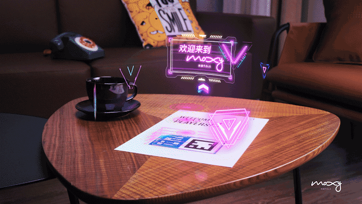 A table showing 3D moxy hotel perks