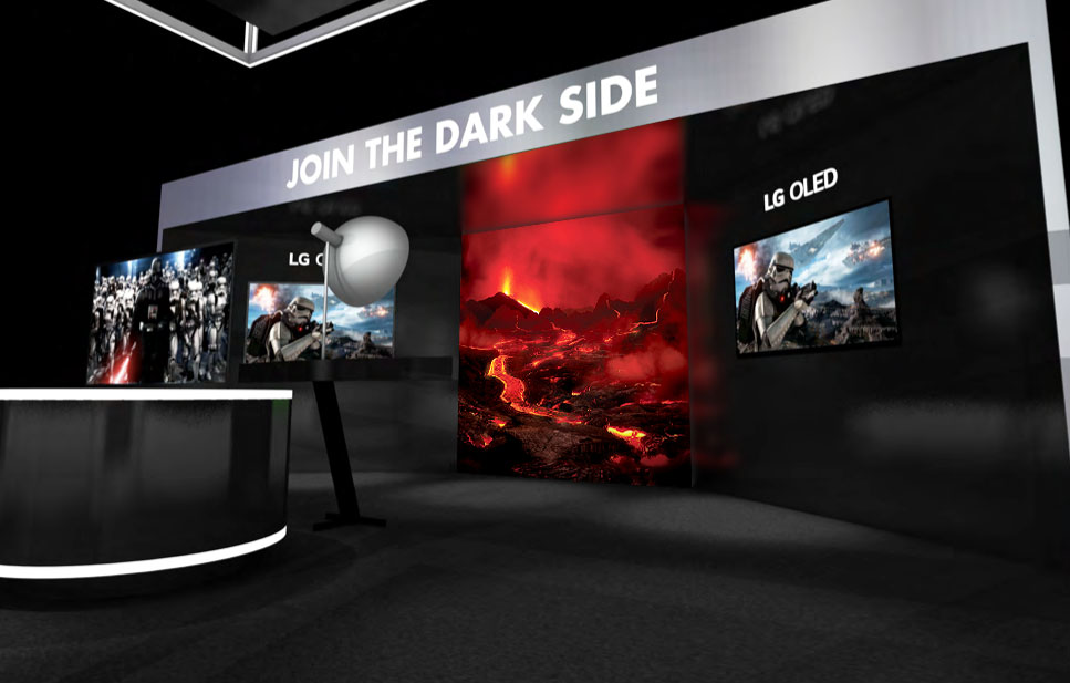 A Star Wars activation exhibit