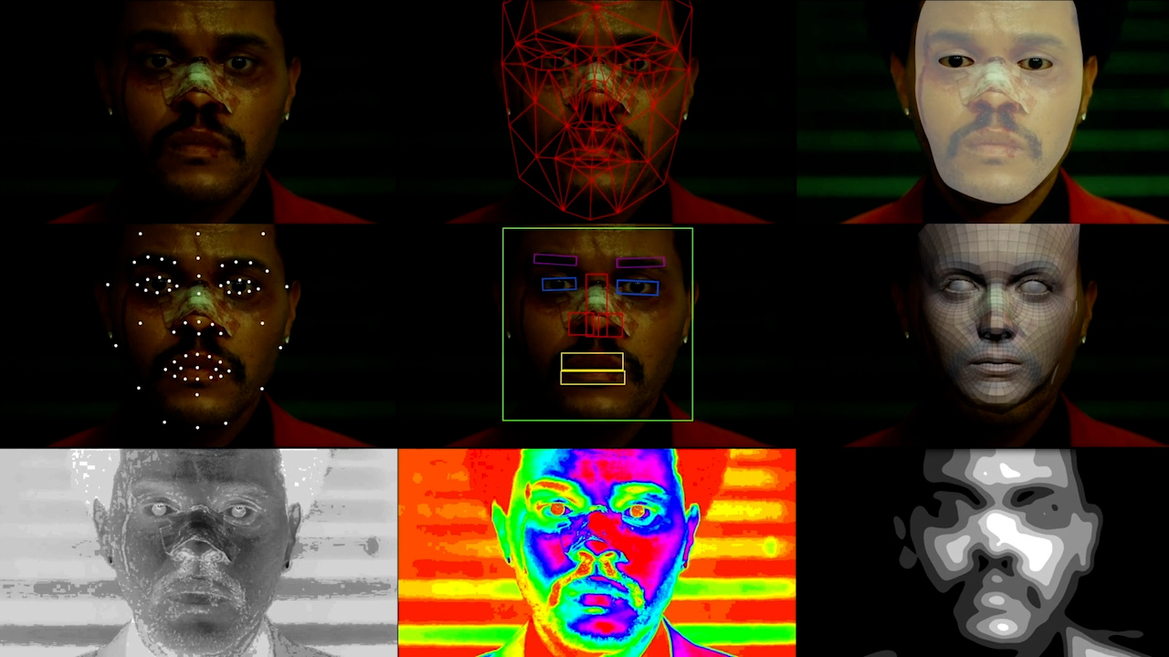 9 different variations of the weeknd's face