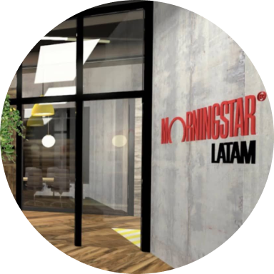 Logo Morningstar seen on the wall of their building