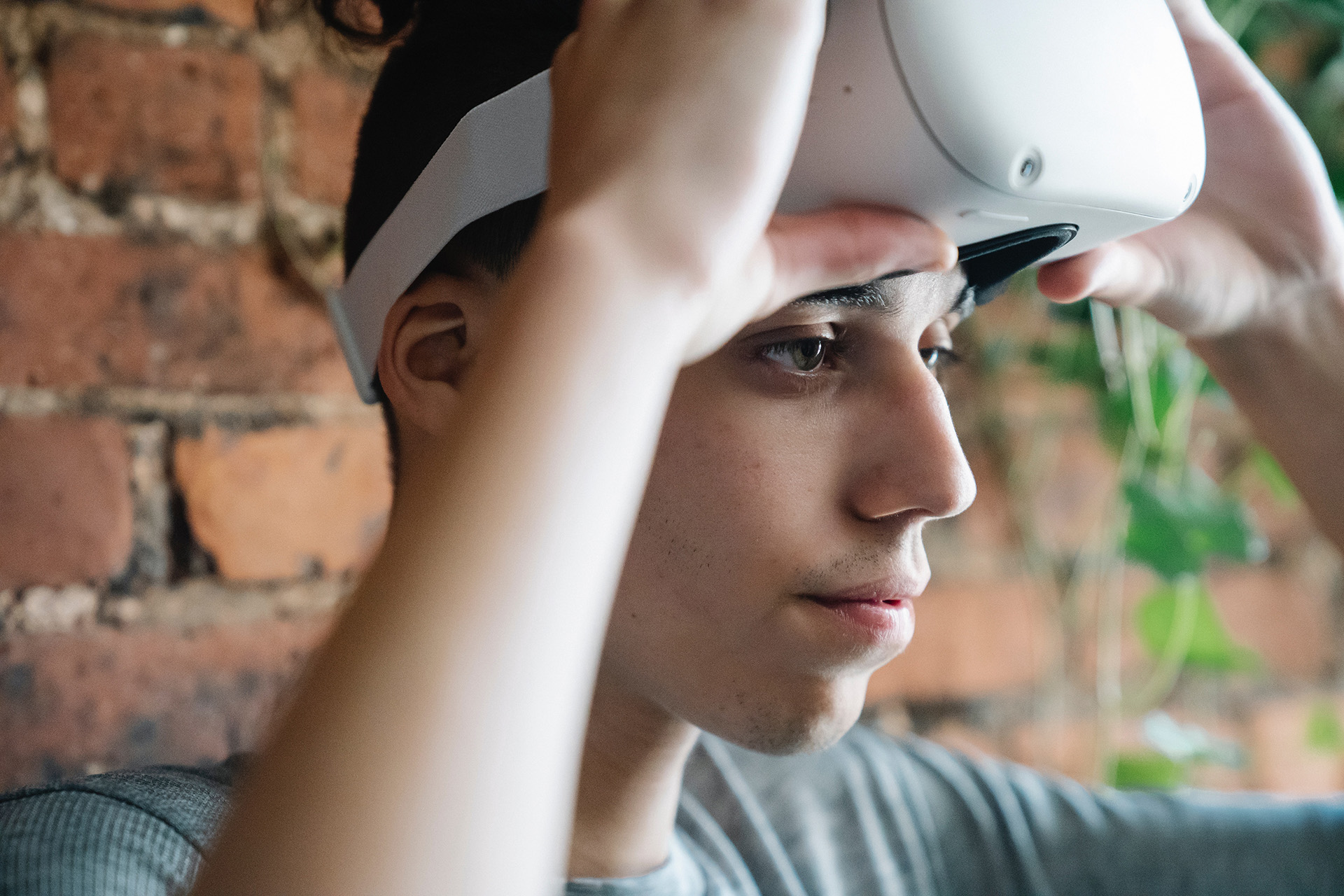 A person using a VR headset