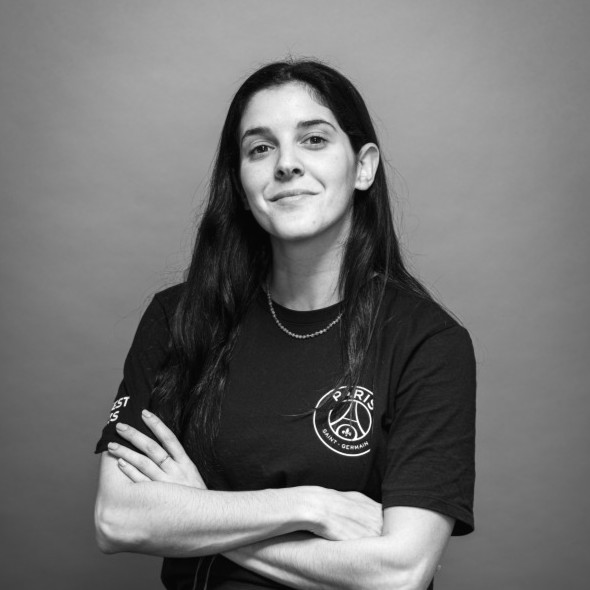 Headshot in black and white of Sol Naldi - Marketing Lead at Spotify Mexico