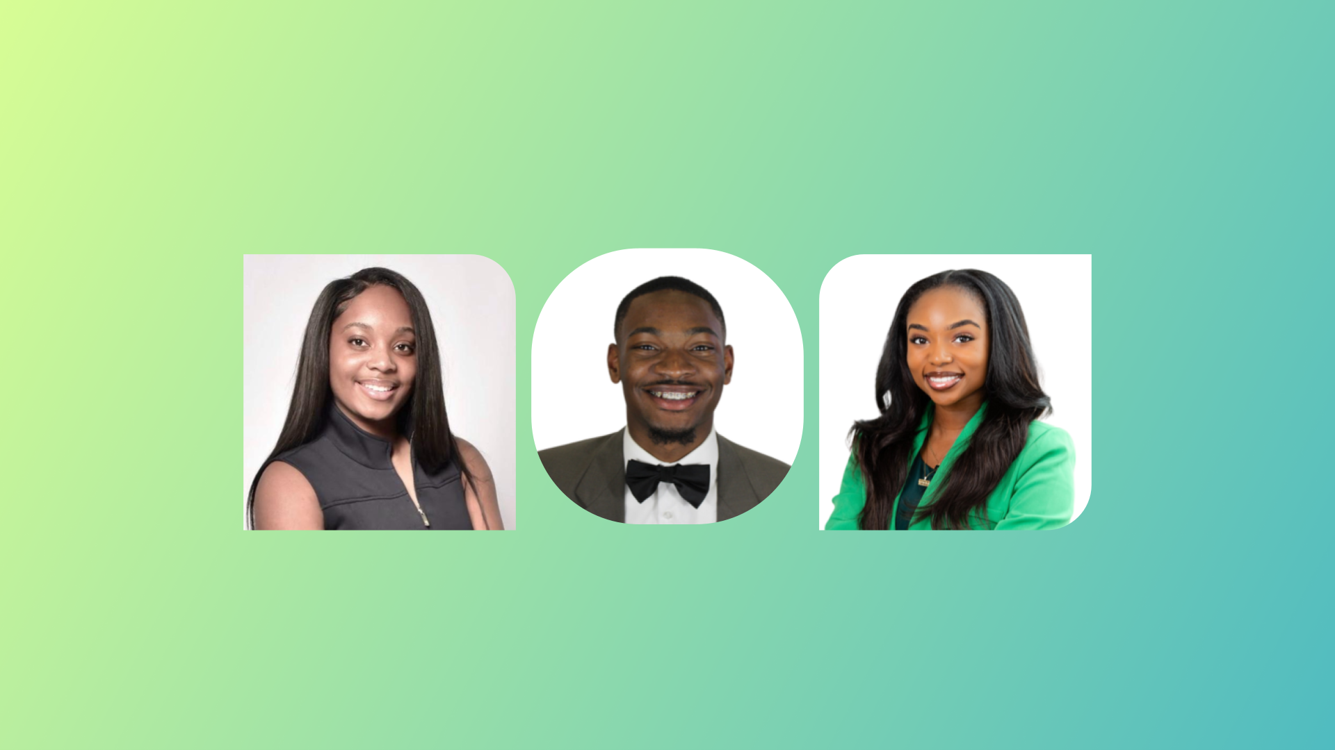 Collage featuring headshots of our three newest S4 Fellos: Aaliyah Hall, Thaddaeus Moore and Paige Davis