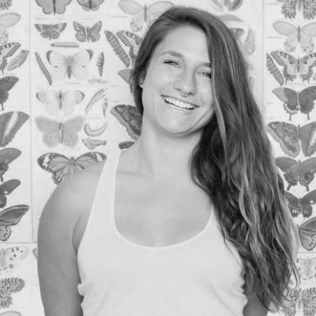 black and white portrait of Karli DeFilippo