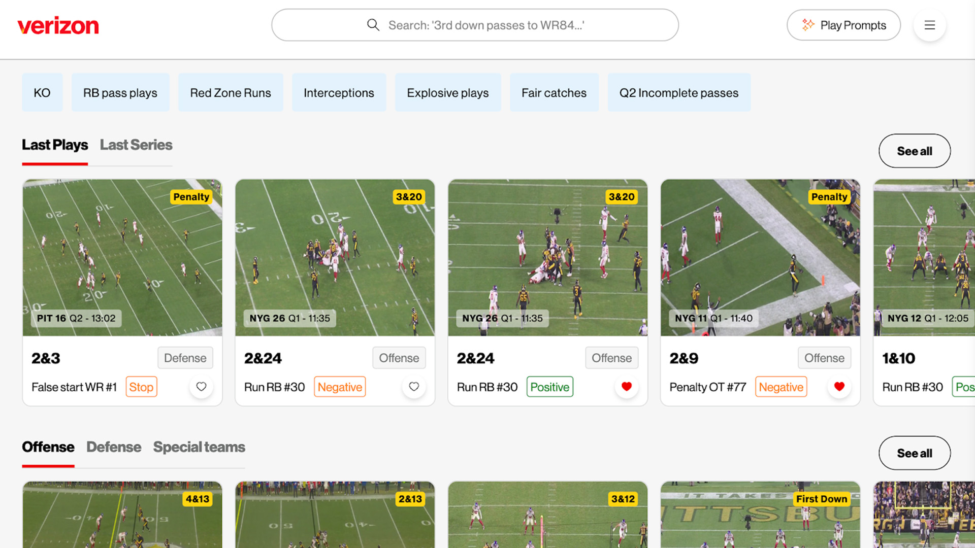 Production platform showcases sports highlights in a grid format