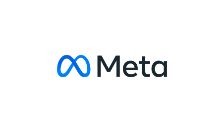 Meta logo on a white background