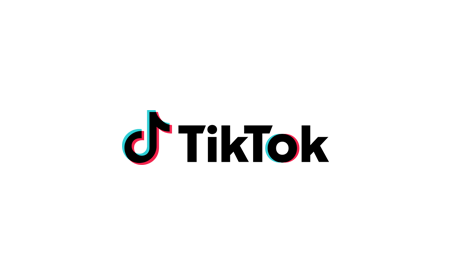 TikTok logo on a white background