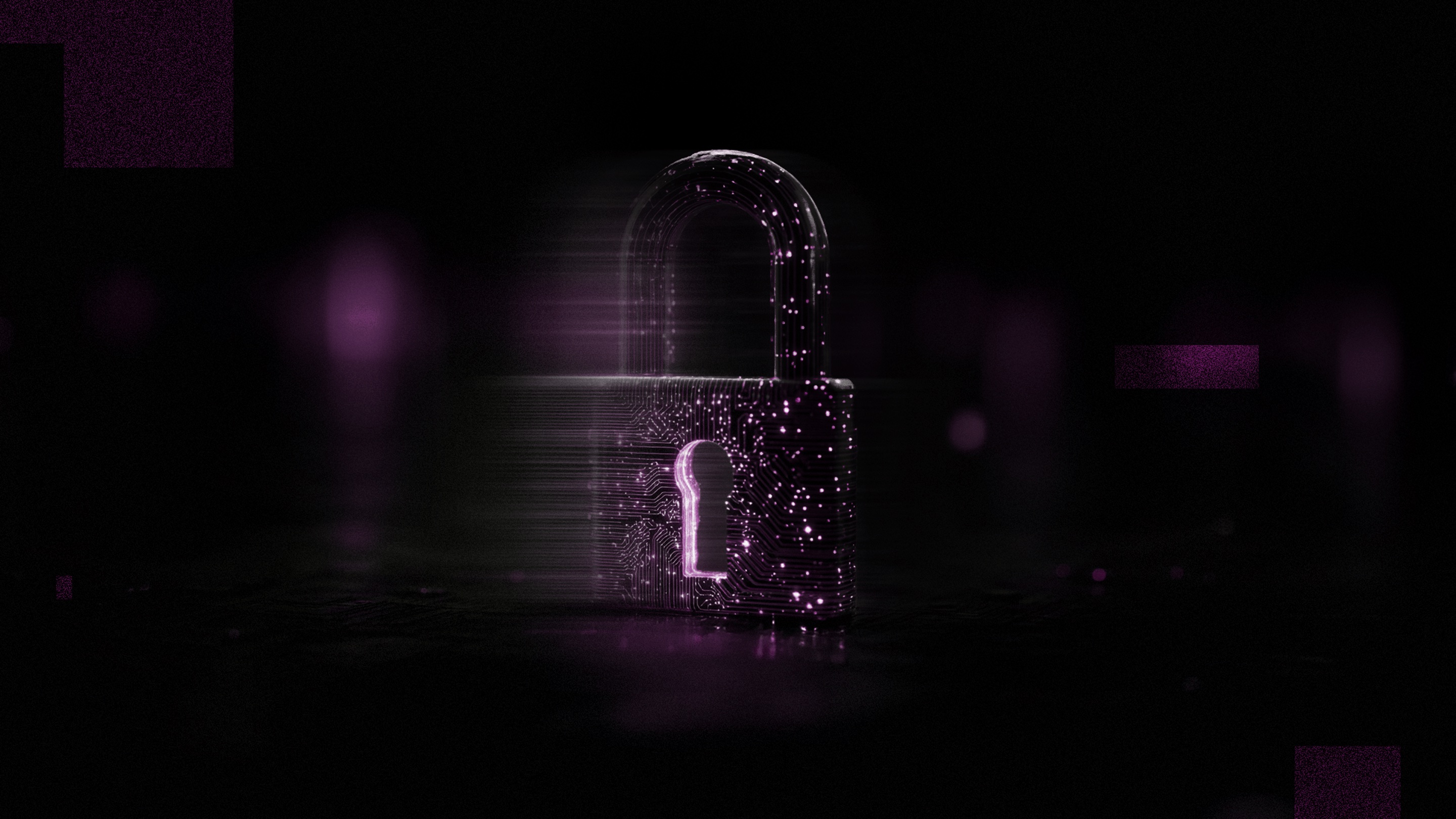 A bunch of lights in a lock form portraying data privacy