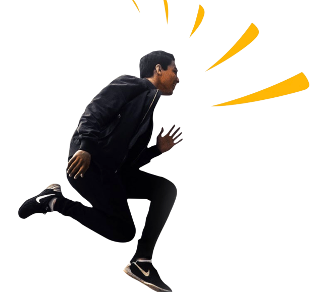 A person jumping in the air