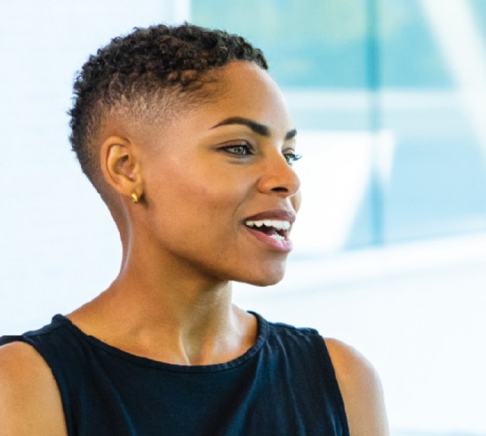 Close up of a business women