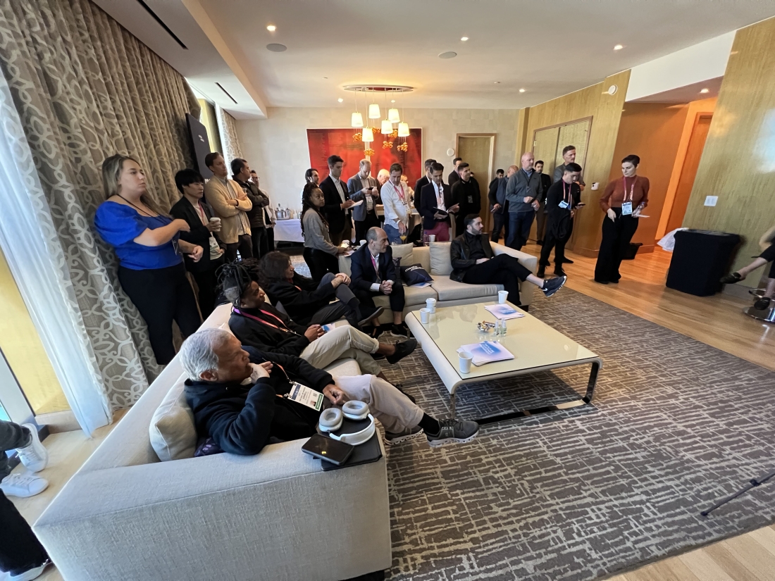 Suite at CES where a crowd gathered for Media.Monks presentation on Web3