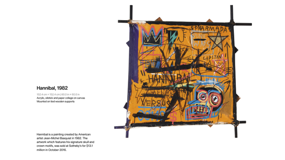 A Basquiat painting of Hannibal on the website