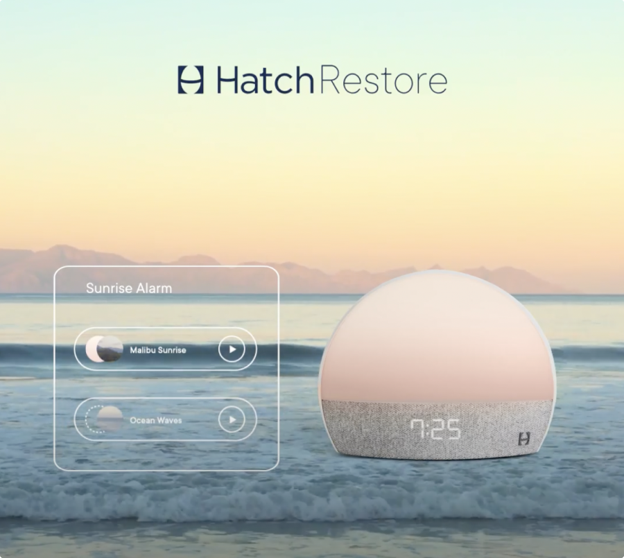 Hatch restore add showing a sunset and the product