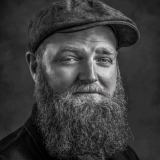black and white photo of Wesley ter Haar