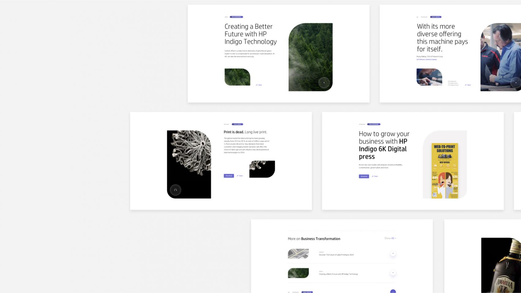 HP Possibility City website screenshot of tiles