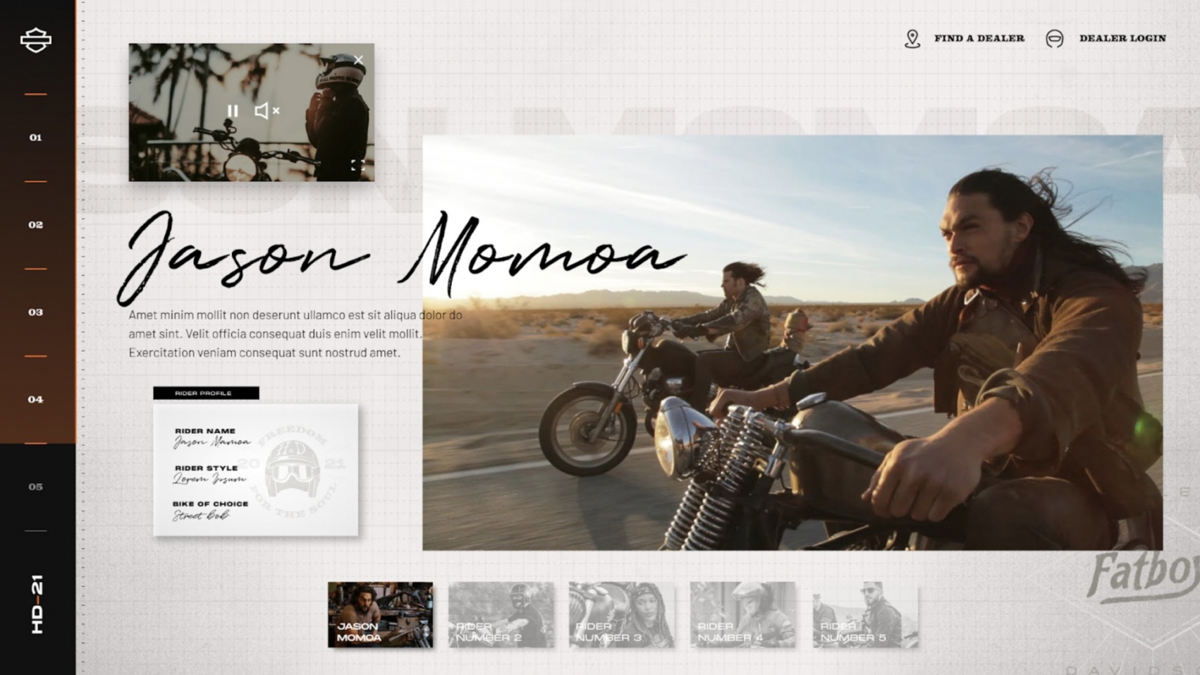 Harley Davidson platform screen
