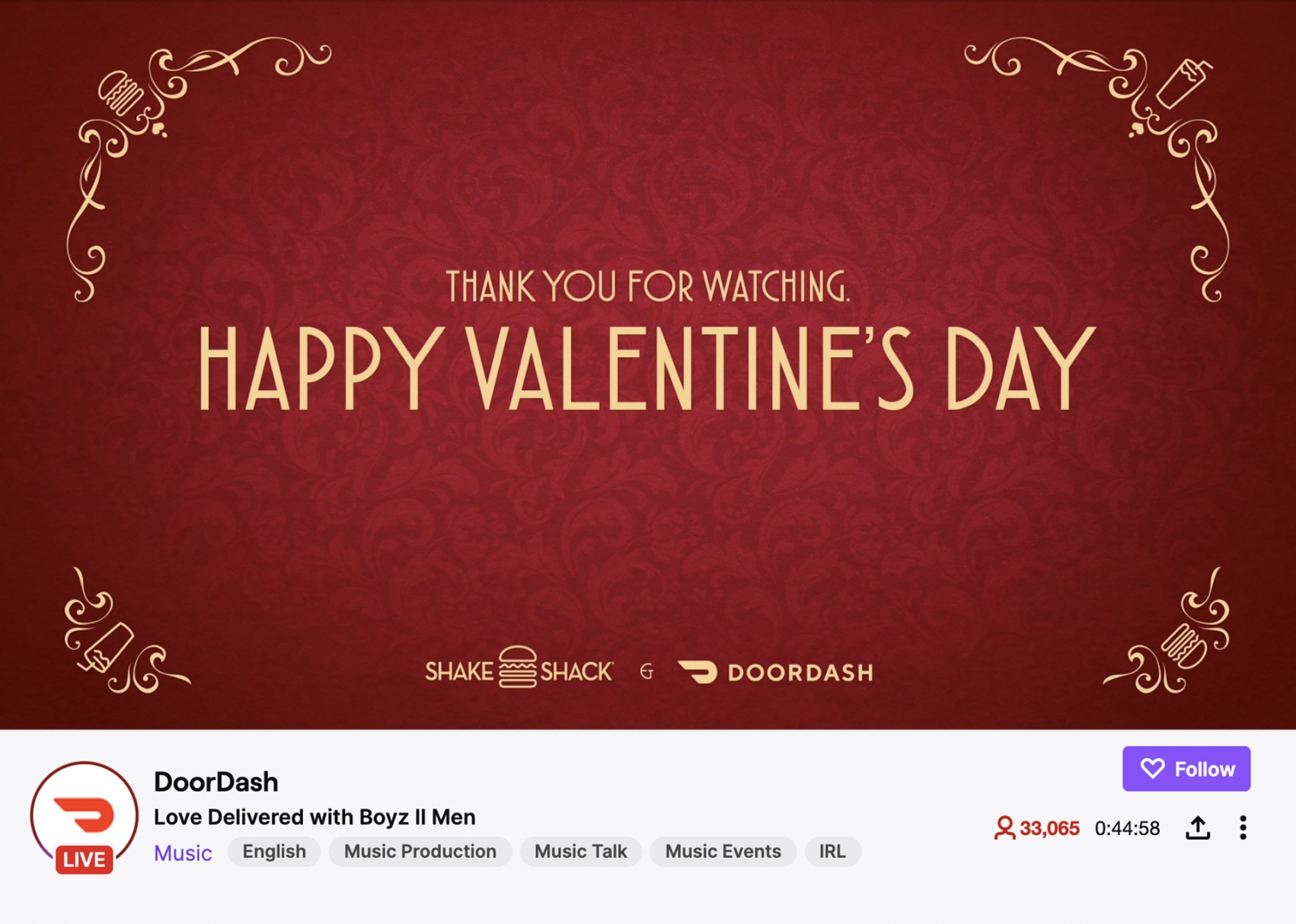 End credits from Boys II Men live stream