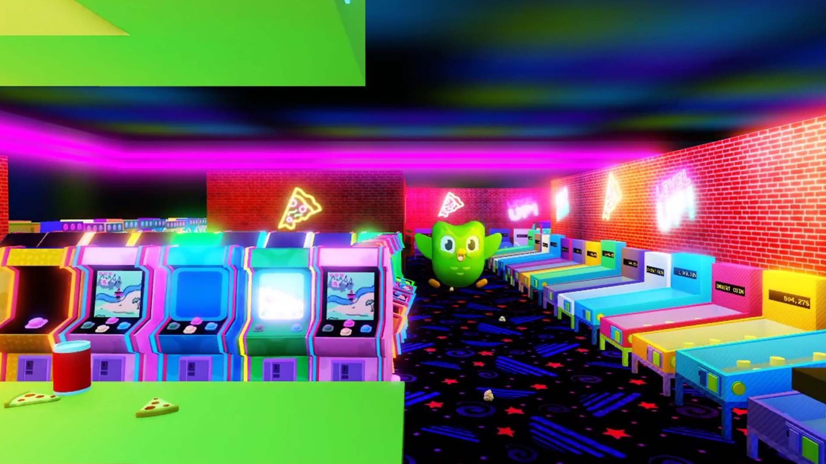 A colorful arcade in roblox