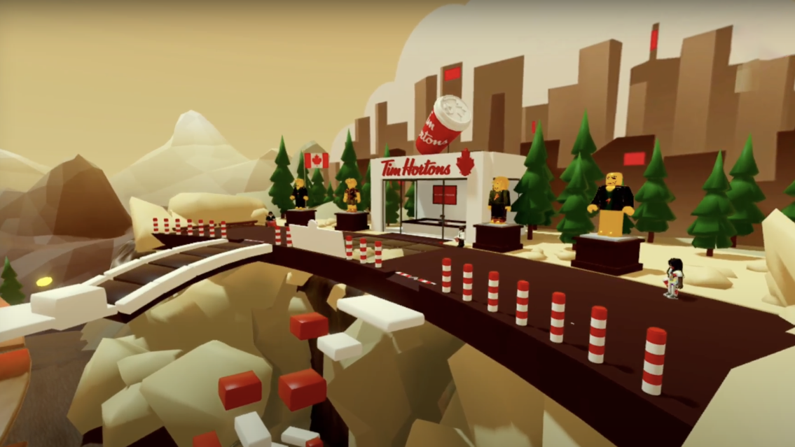 A large view of tims speed run world within roblox