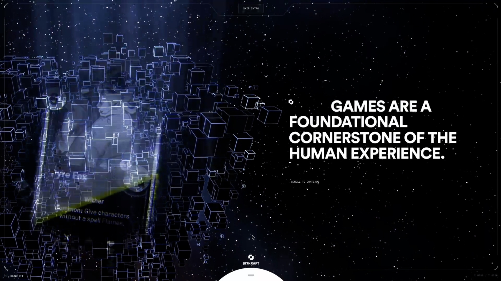 screenshot of the website