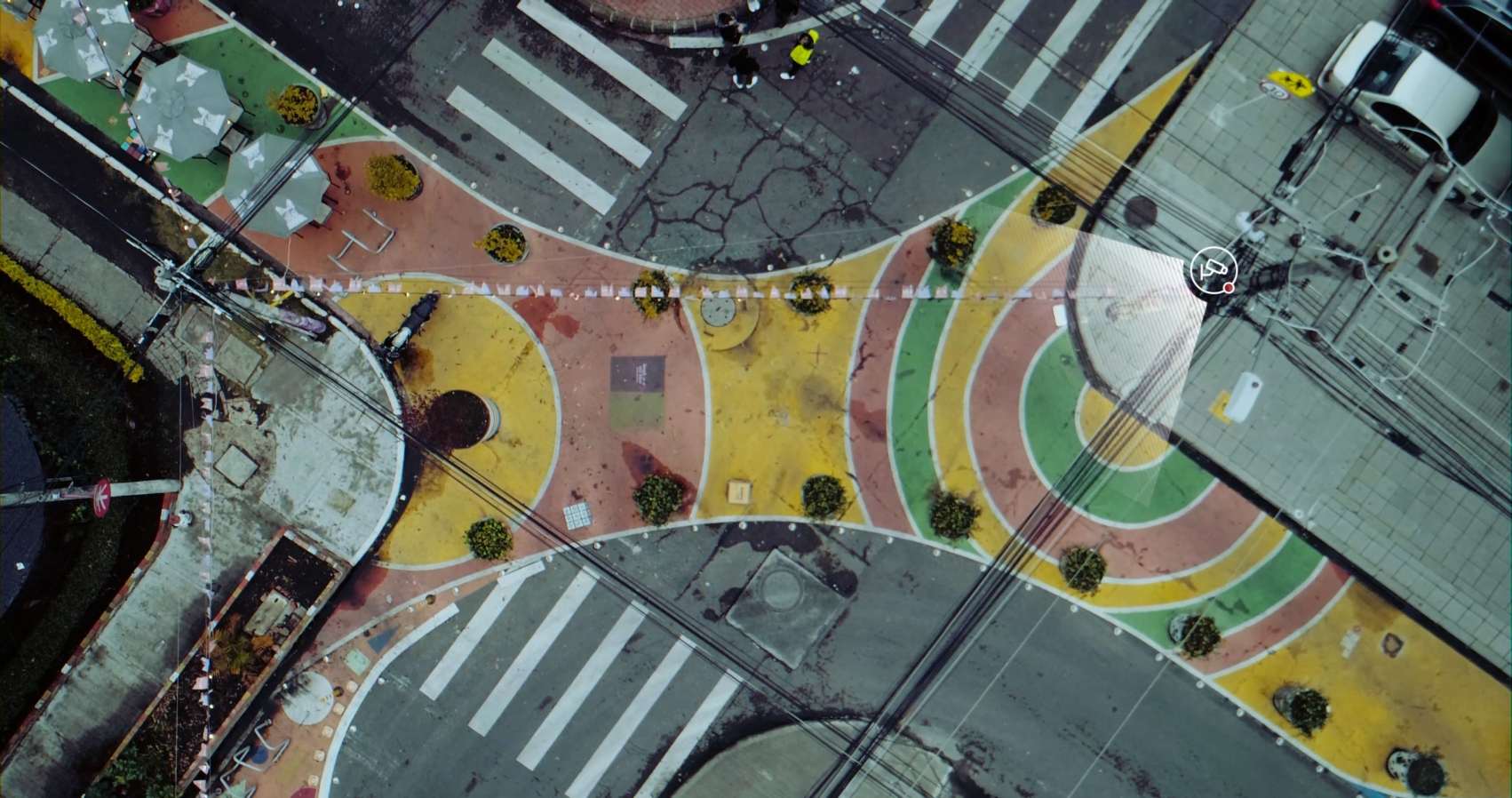 Google maps view of streets with cameras