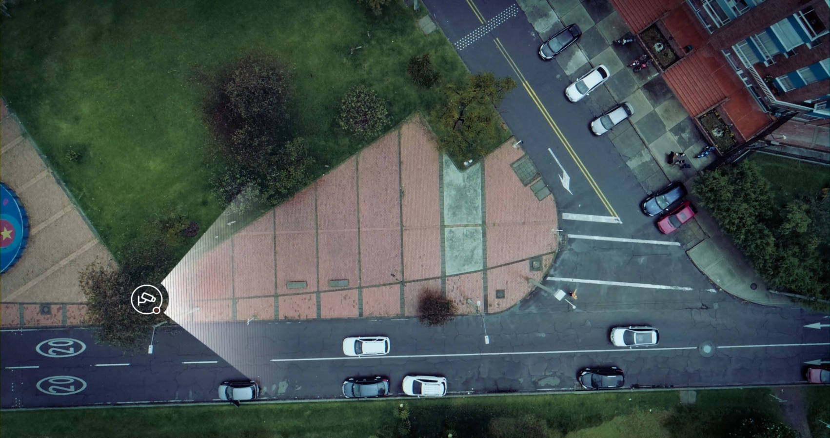 Google maps view of streets with cameras