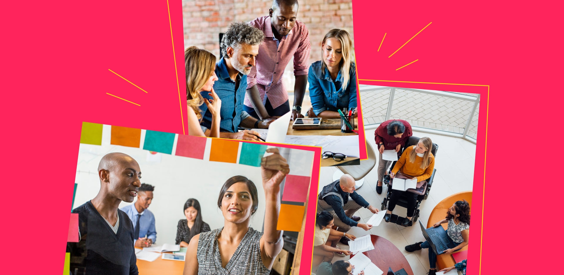 Employees working towards creating inclusive marketing