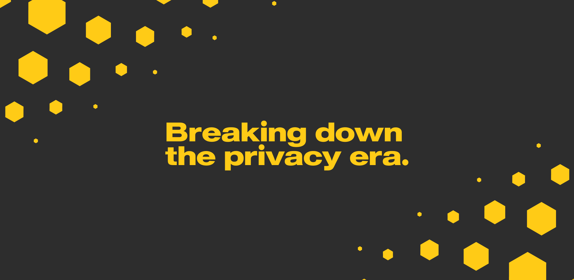 breaking down the privacy era in dark and yellow fonts