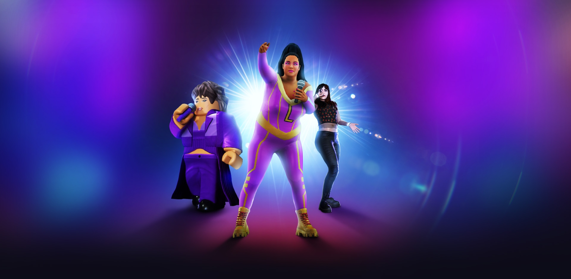 Bretman Rock, GAYLE, and Lizzo Roblox avatars
