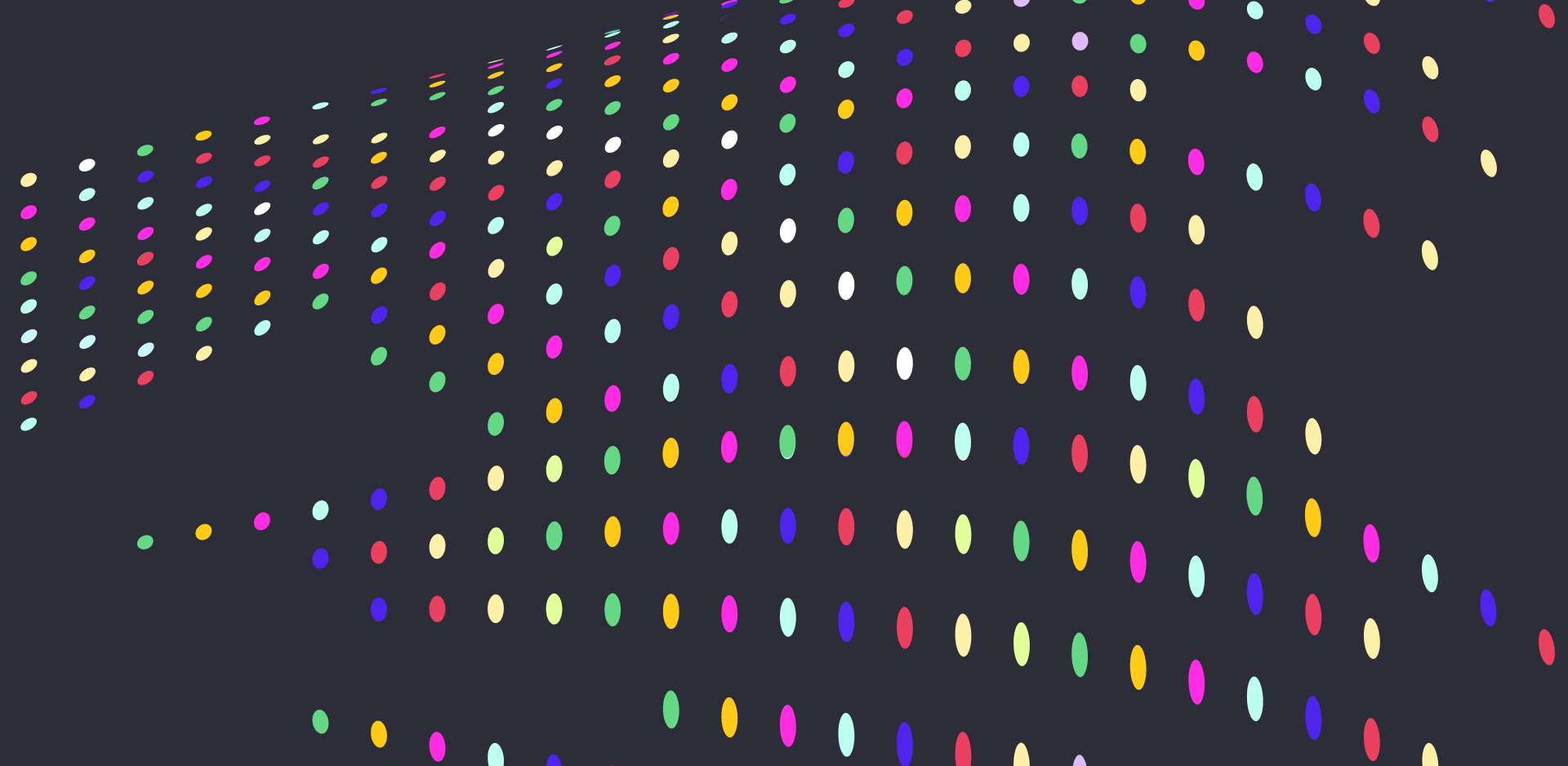 Abstract design of dots in a wave pattern.