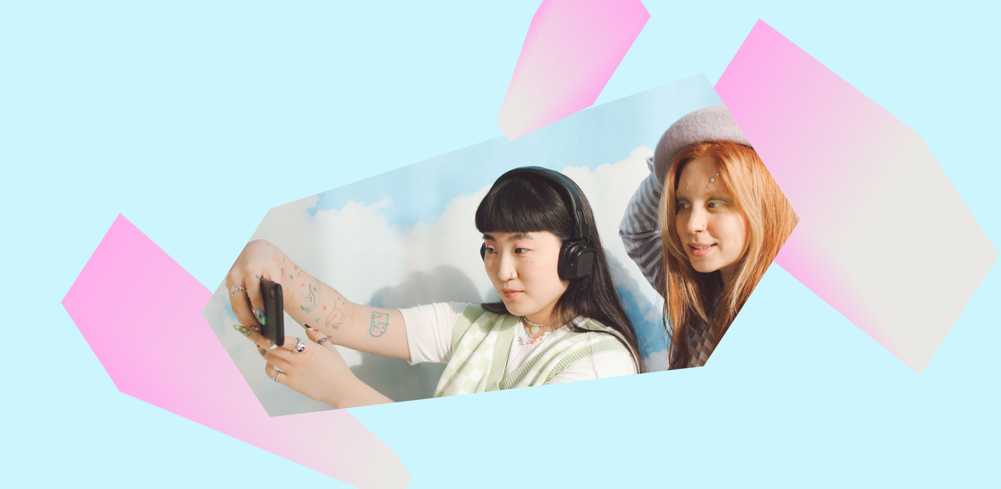 Two people playing video games with controllers