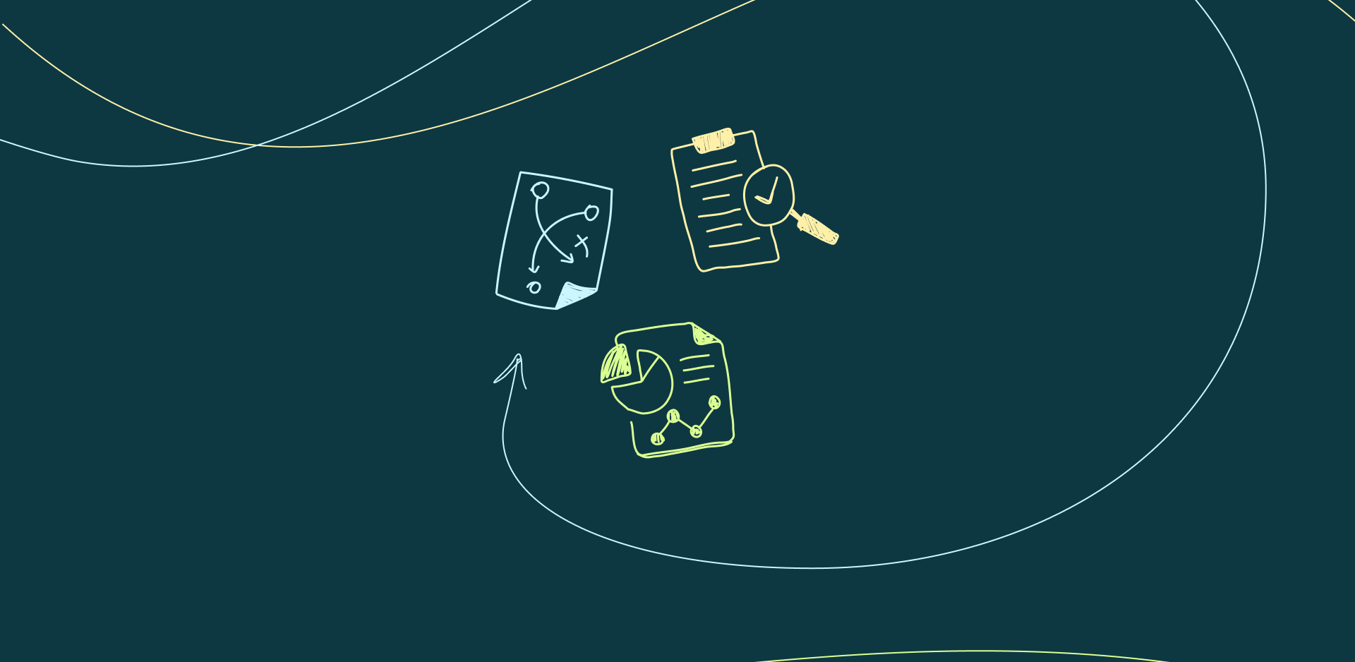 Report iconography with scribbles