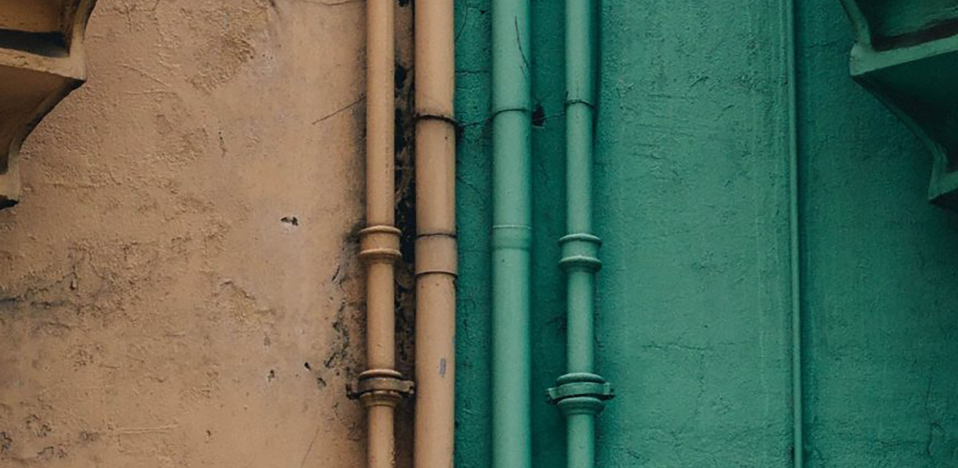 Two different colored walls