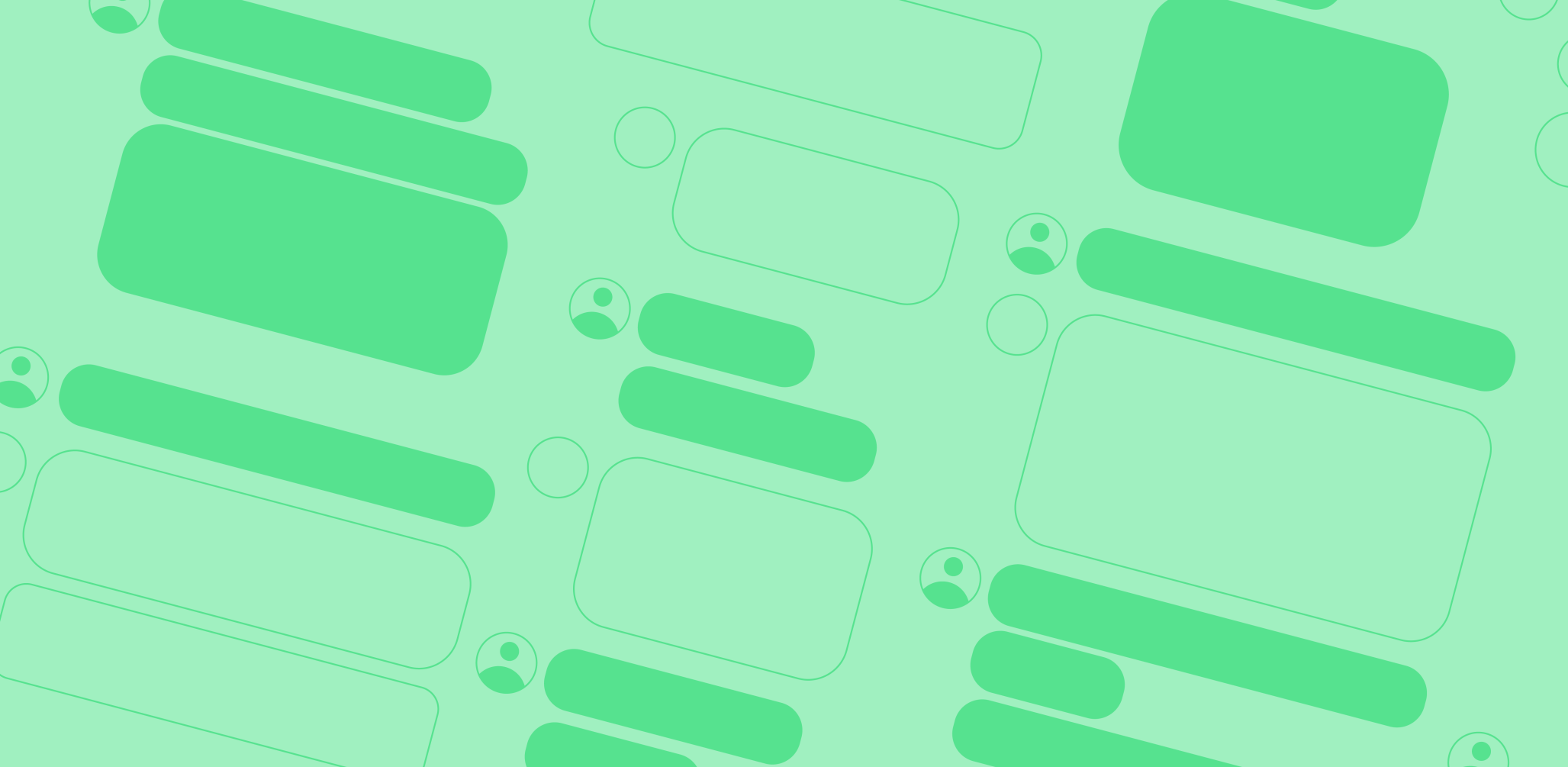 Green chat boxes