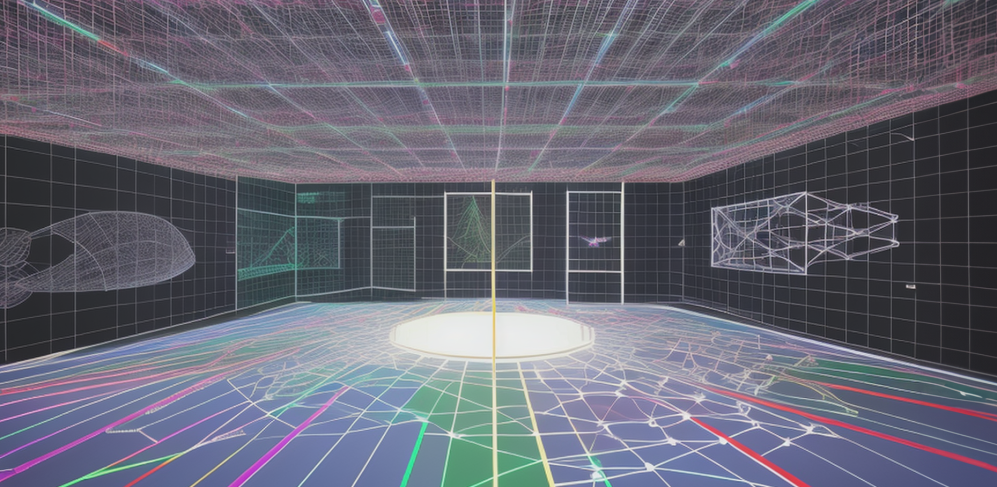 Abstract image of a virtual room