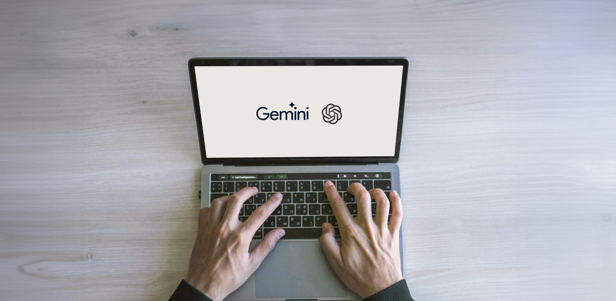 Notebook com a tela do Google Gemini