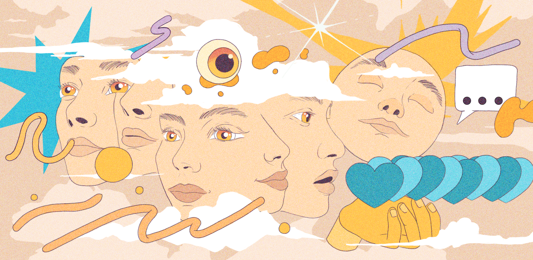 hero image depicting different emotions