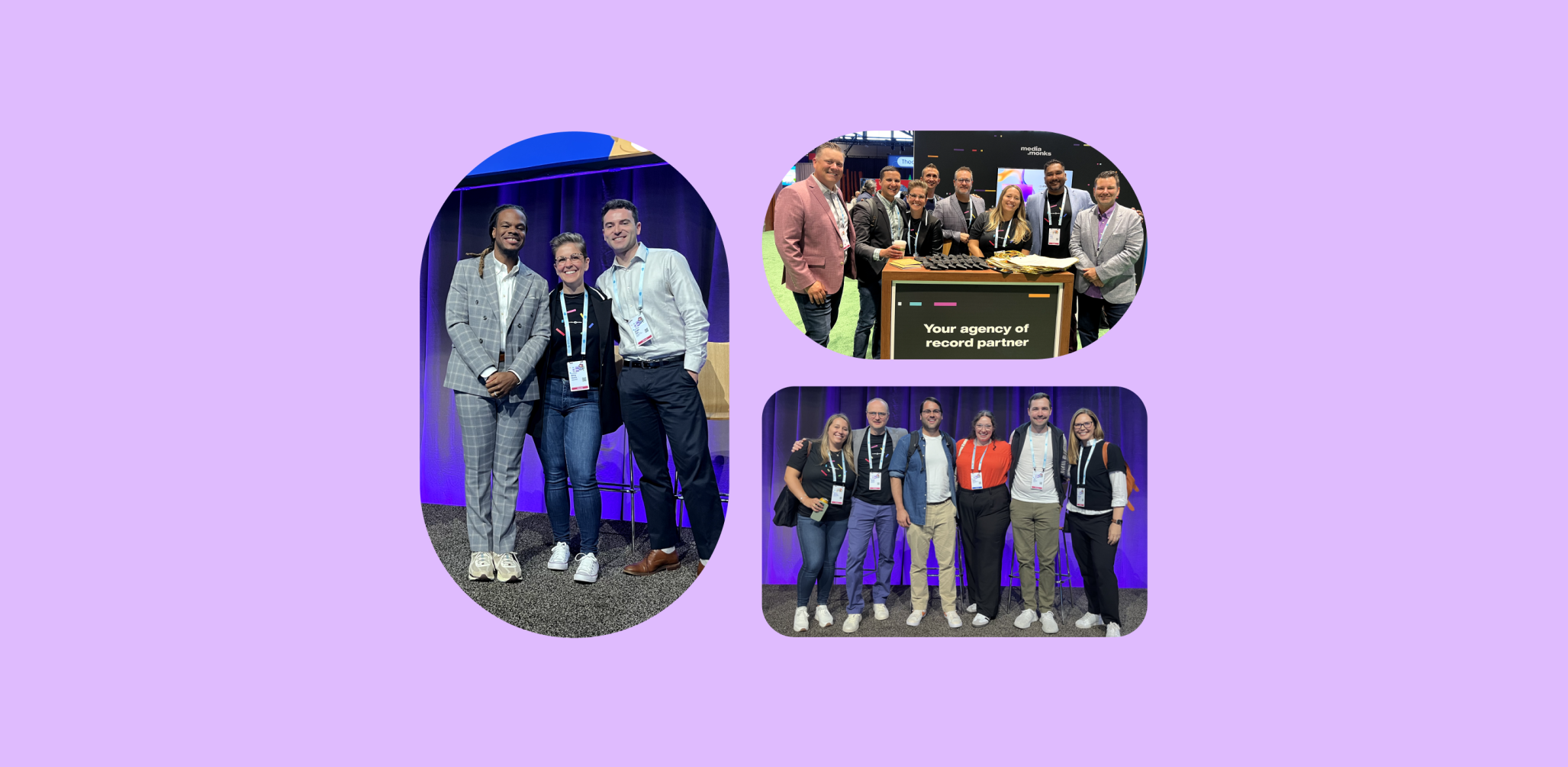 Collage of images featuring the Media.Monks team at Salesforce Connections 2024.